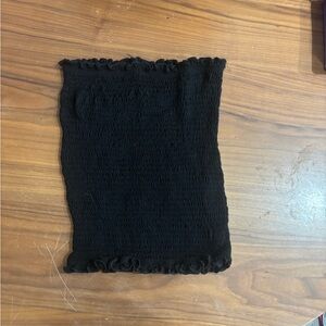 Black Smocked Tube Top